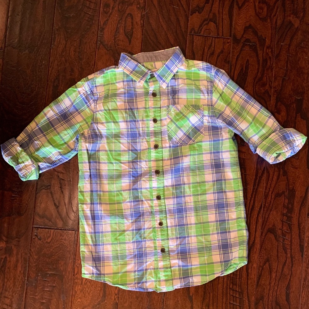 Boys Cat & Jack Plaid Button Down